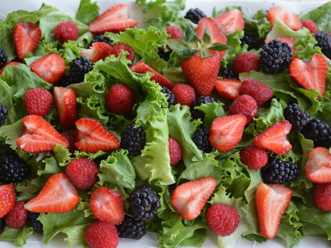 Berry and Garden Salad with Sweet and Tart Vinaigrette