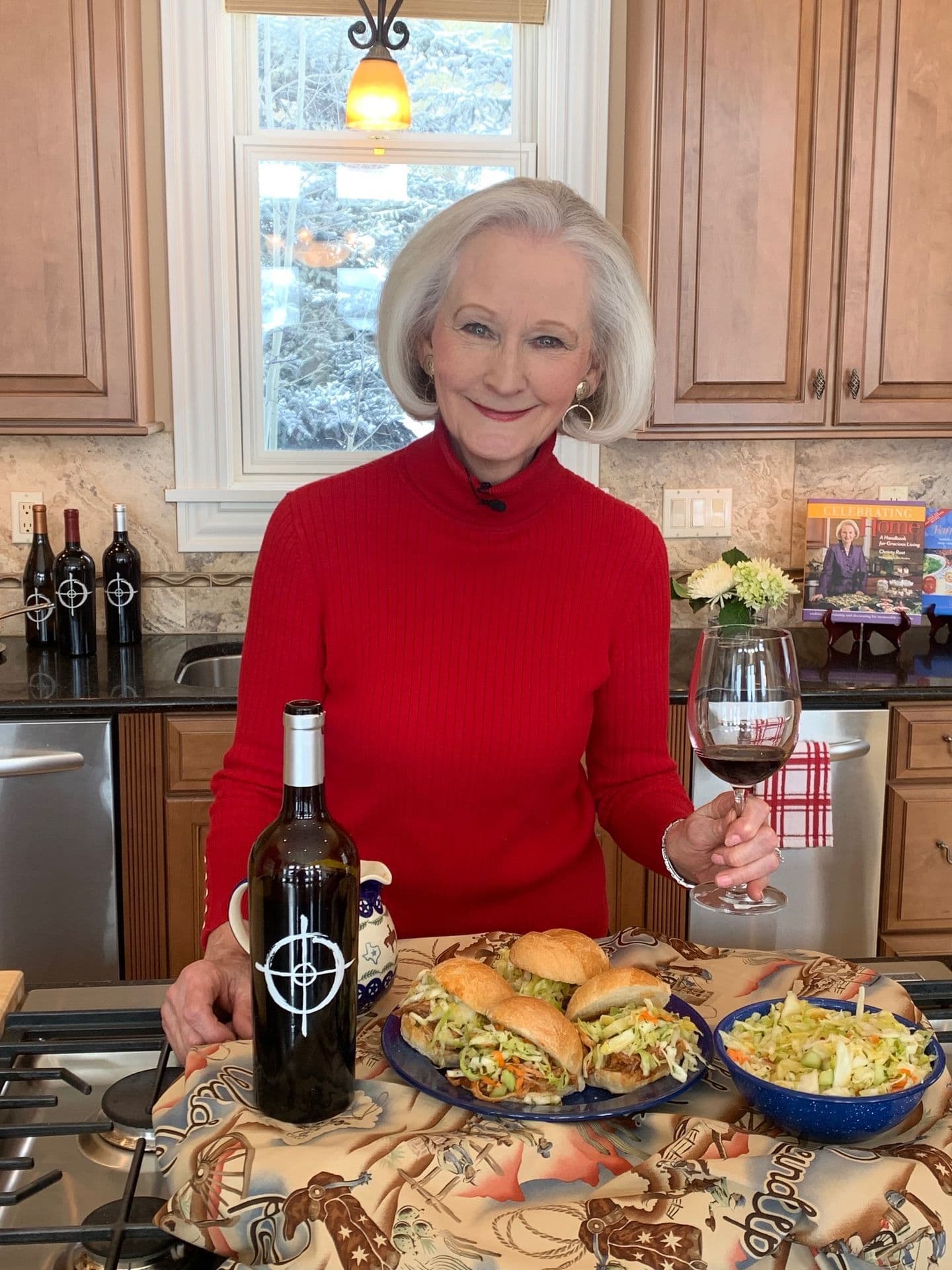 Christy with Provenance Vineyards wines